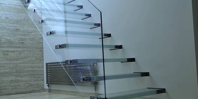 glass staircase