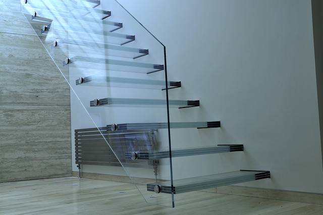 glass staircase